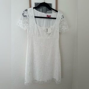 STAUD White Flower Mini Dress size 6
